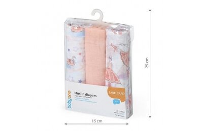 Muslin diapers BabyOno 348/11-3 vnt 3