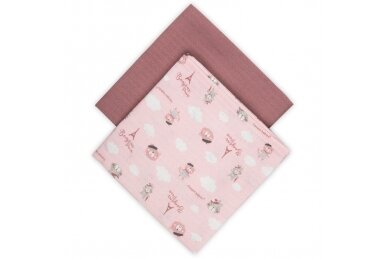 Muslin Squares Canpol  BONJOUR PARIS-2 pcs 1