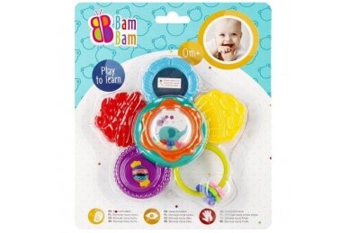 Rattle-Teether on The Suction Cup BamBam FLOWER 2