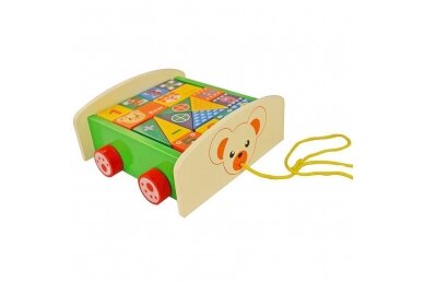 Toy wooden Smily Play WHEEL WITH BLOCKS, DT6084