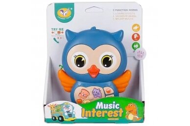 Musical Toy OWL Blue 3