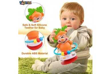 Toyshine Rattle Teather with Suction Cup Smily Play MONKEY 3